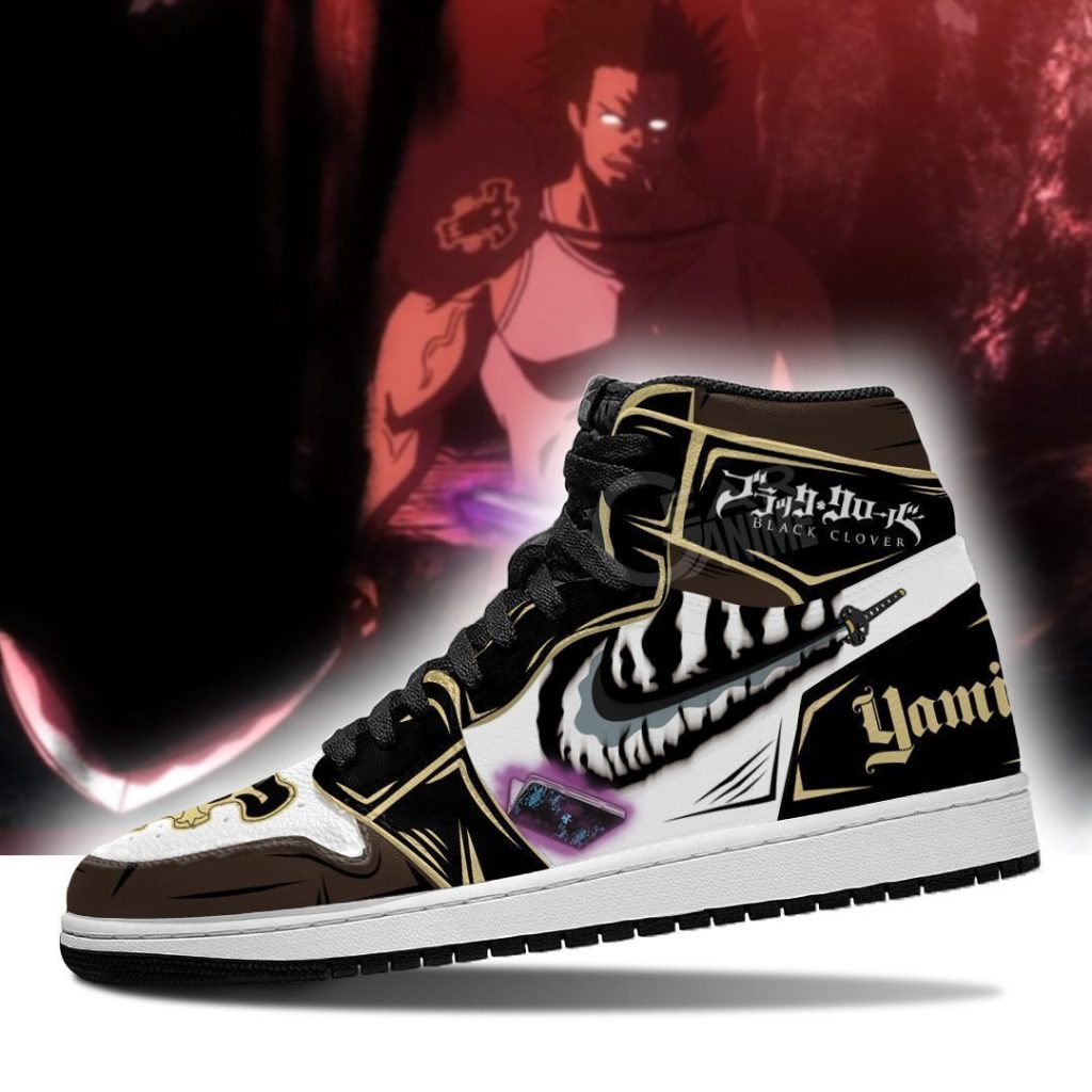 Black Bull Yami Sukehiro's Sword Black Clover J1 Sneakers - Image 2